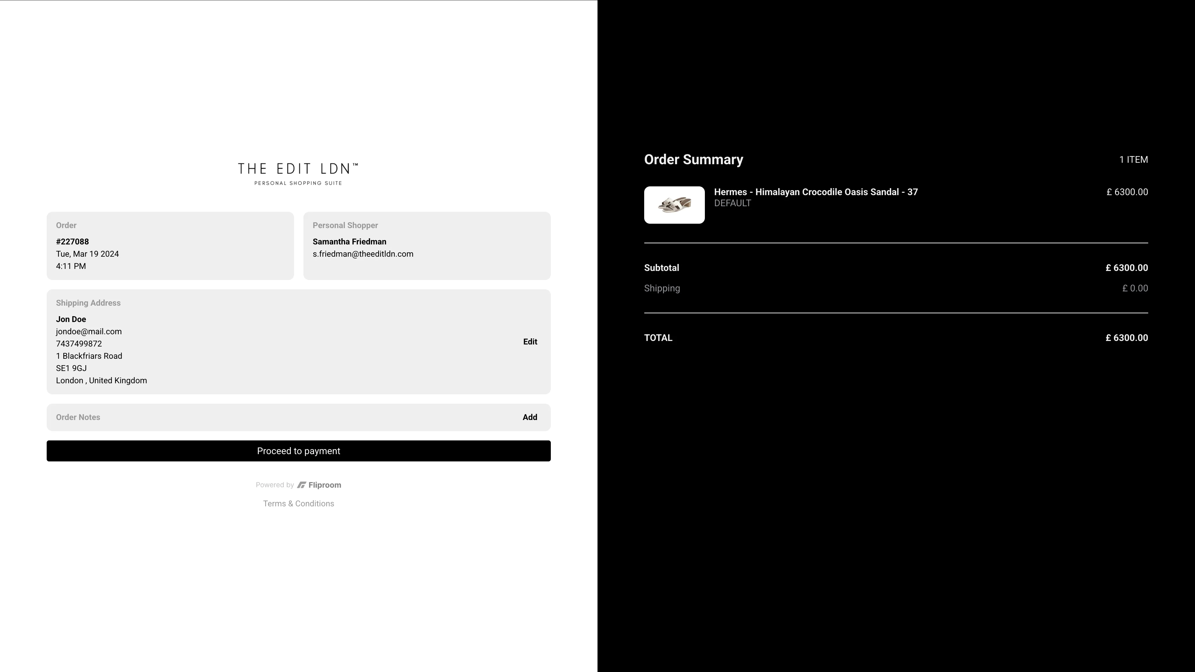 Personal Shopping Operations Platform screenshot 1