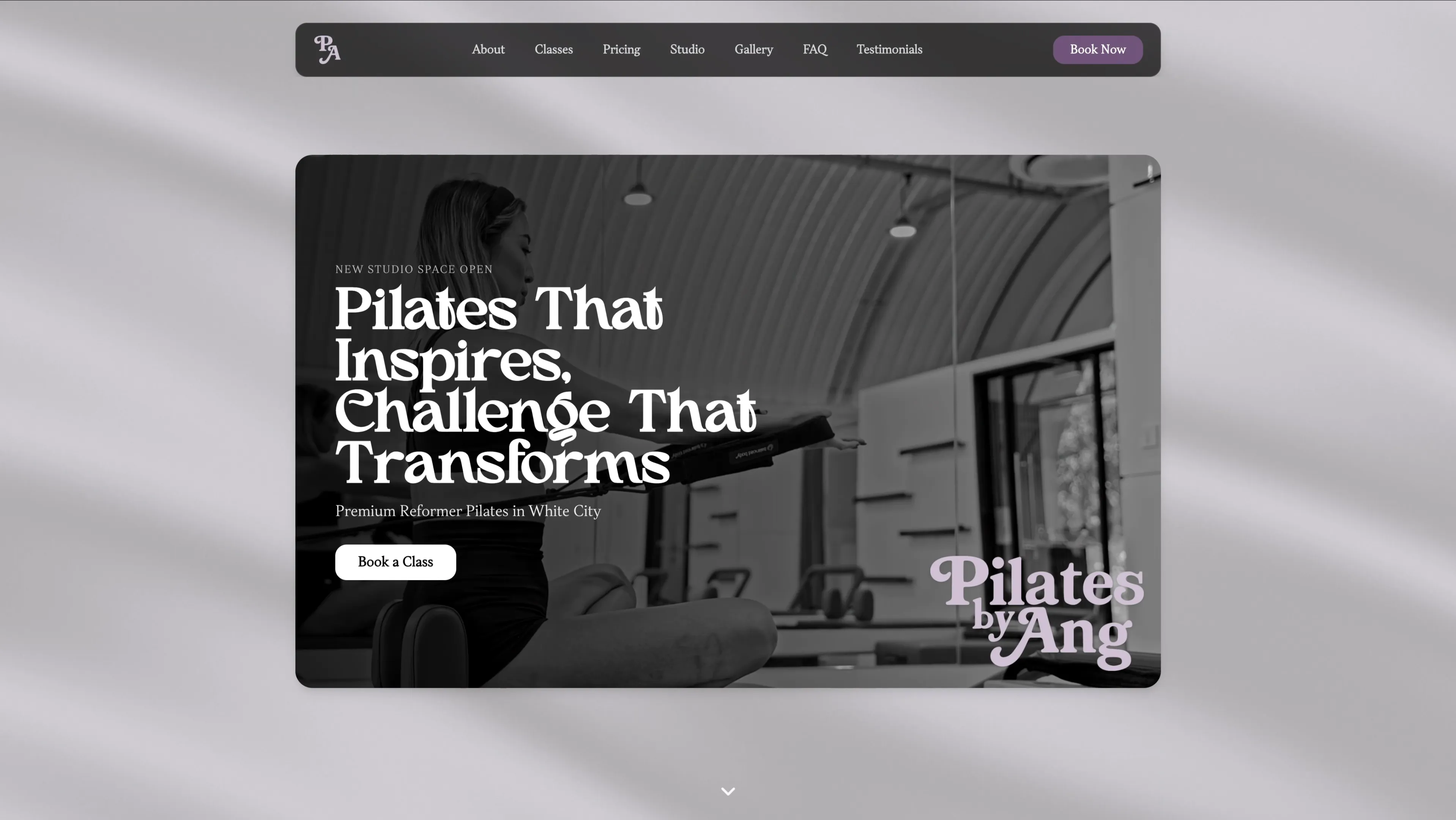 Fitness Studio Marketing Website screenshot 1