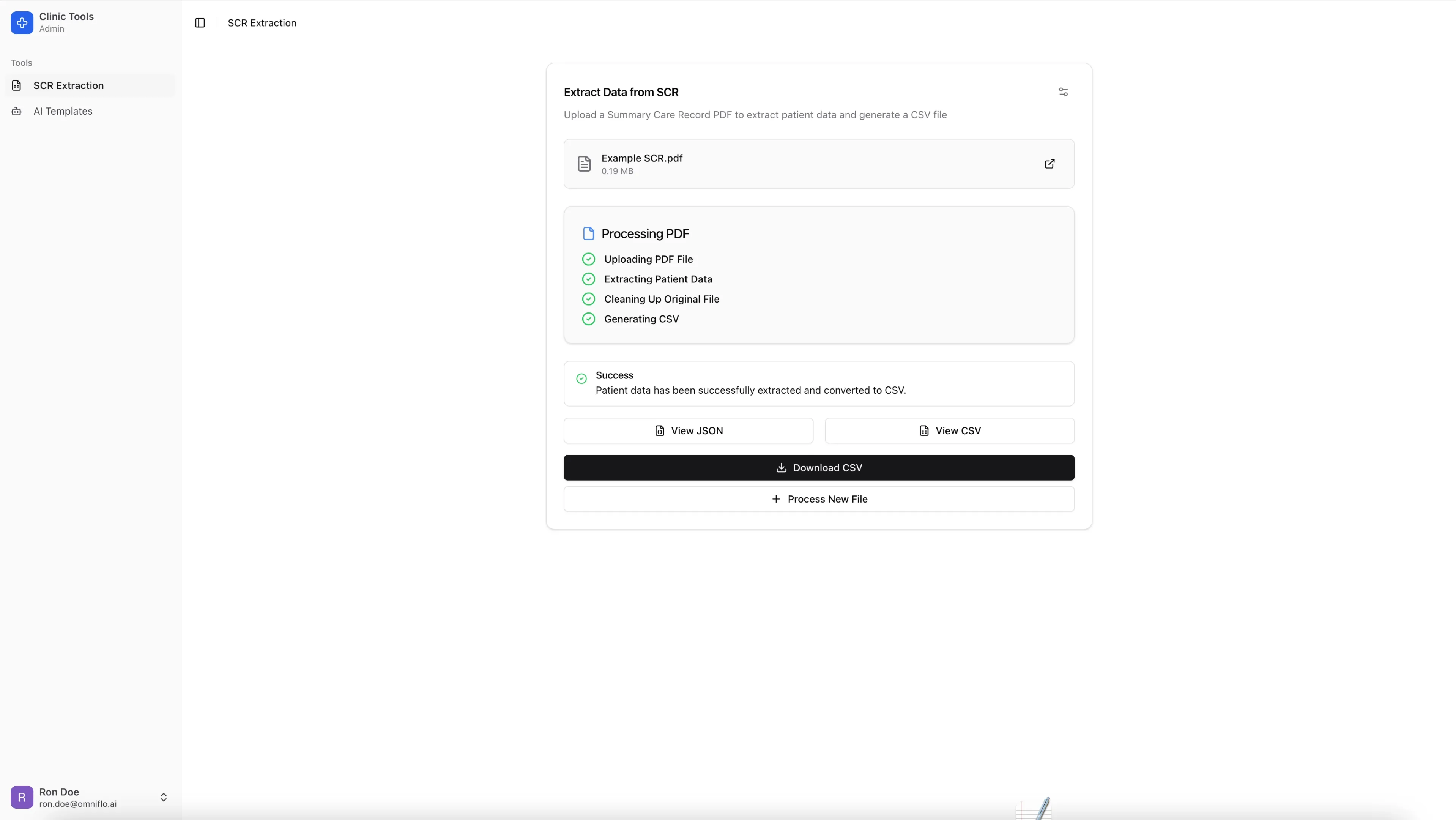 Healthcare Document Extraction Platform screenshot 2